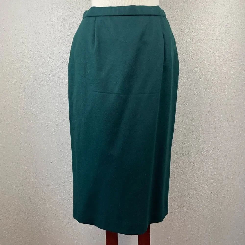 Pendleton Green Wool Skirt Size 8 EUC